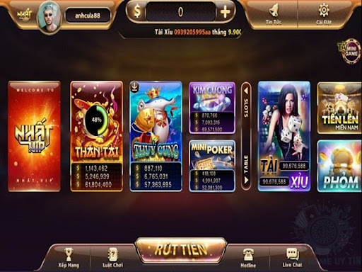 Cổng game đa dạng với giao diện cực kỳ bắt mắt
